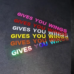 GIVES YOU WINGS Motorcycle Helmet Stickers Lens Stickers Waterproof Reflective Motorbike Decals for Motogp