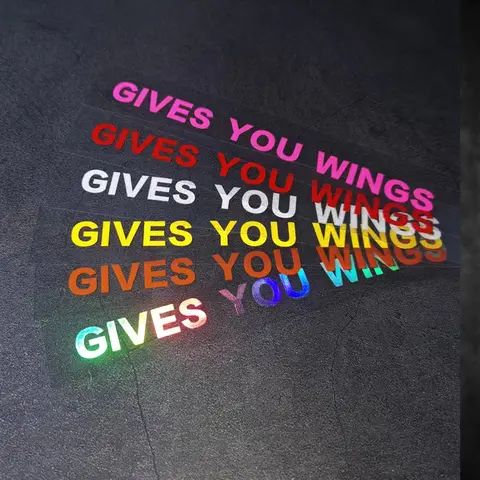 당신에게 날개를 줍니다 오토바이 헬멧 스티커 렌즈 스티커 Motogp 용 방수 반사 오토바이 데칼