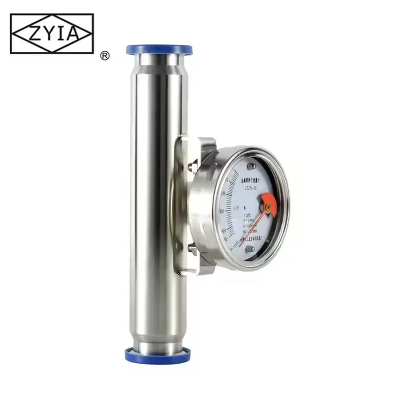 Analog 4-20mA Variable Area Flow Meter Air Nitrogen Argon Hydraulic Oil Metal Tube Rotameter Pointer Display Water