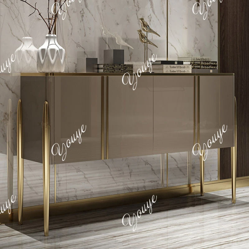 

Simple modern entrance door facing the entrance shoe cabinet integrated light luxury style solid wood decorative storage cabinet