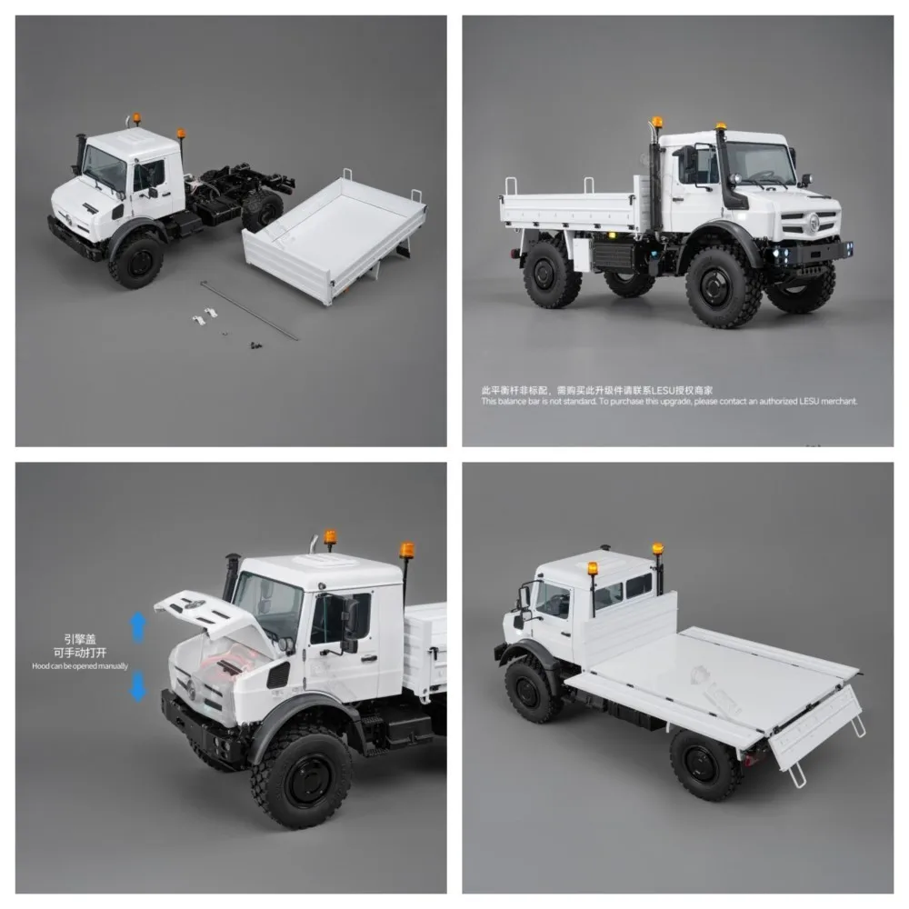 1/14 LESU Remote Control Truck U4023 MT44023 RC Off-road Crawler Cars Operable Cabin Doors Vehicles Four Wheel Drive Metal Shell