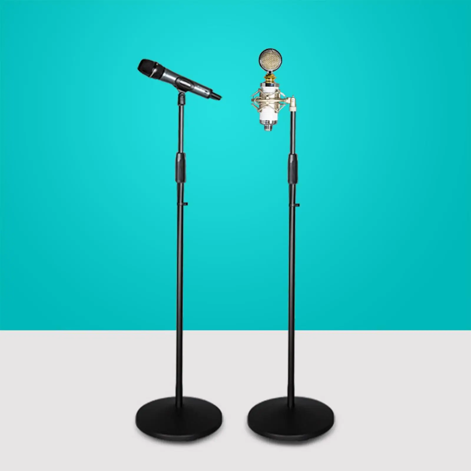 Mic Arm Support Floor Mic Stand Multipurpose Easy to Install Universal Vertical Mic Stand Mic Mount Holder for Studio Singing