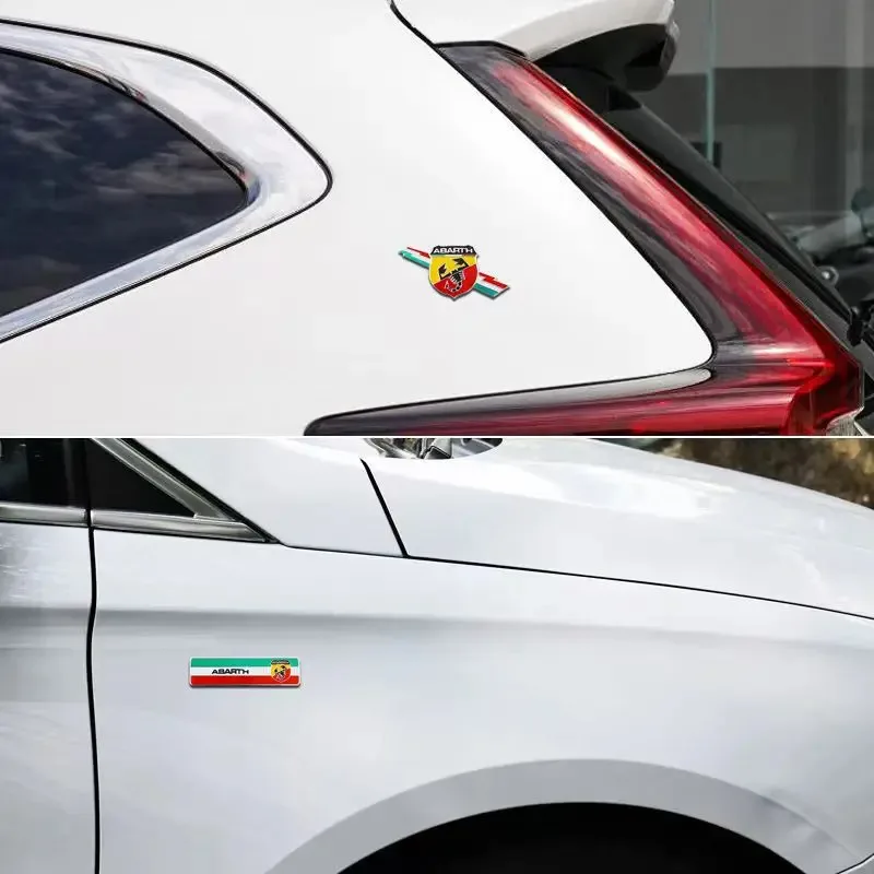 Car Styling 3D Sticker Metal Abarth Scorpion Adhesive Badge Emblem Decal For Abarth Punto 124 125 500 595 Fiat Viaggio Accessory view 4
