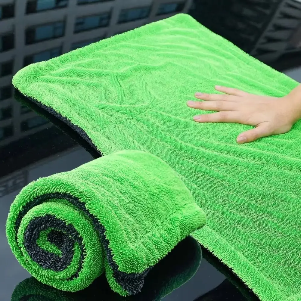 Super Absorbent Car Drying Towel Scratch-Free Twist Loop Auto Detailing Rag Large Size Double-Sided Car Cleaning Towel