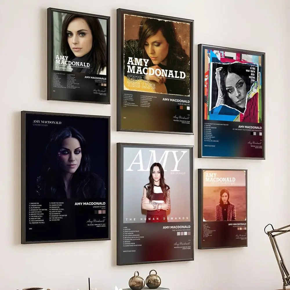 Singer A-Amy Macdonald Poster Wall Art Prints for Living Room Bedroom Home Decor Decorative Pictures