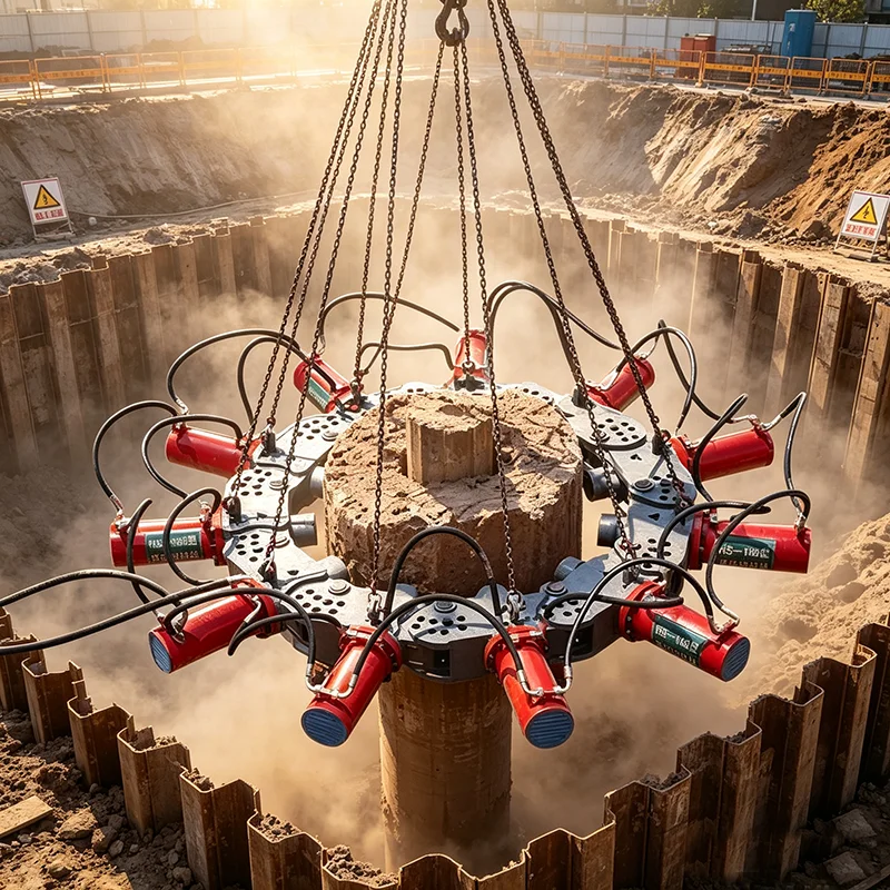 Concrete Pile Hydraulic Breaker Excavator Mounted Pile Cropper for Foundation Project