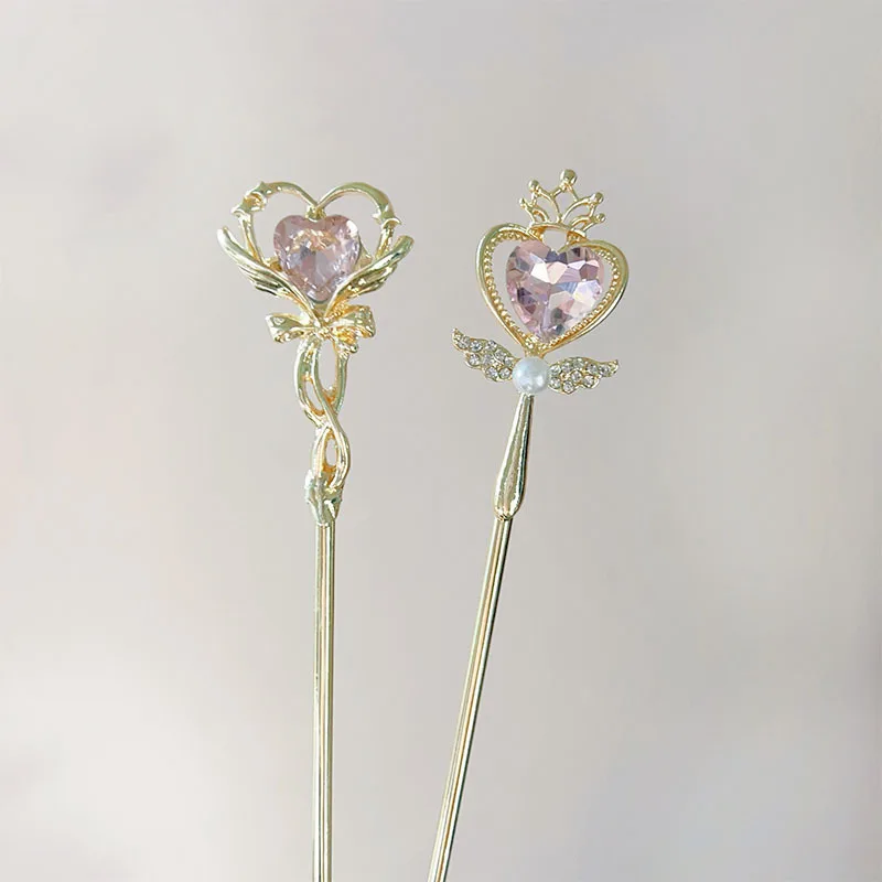 الحب كريستال ماجيك العصا دبوس الشعر عالية الجودة دبوس الشعر الصيني الجديد الحد الأدنى تصميم إكسسوارات الشعر أغطية الرأس دبوس الشعر للنساء