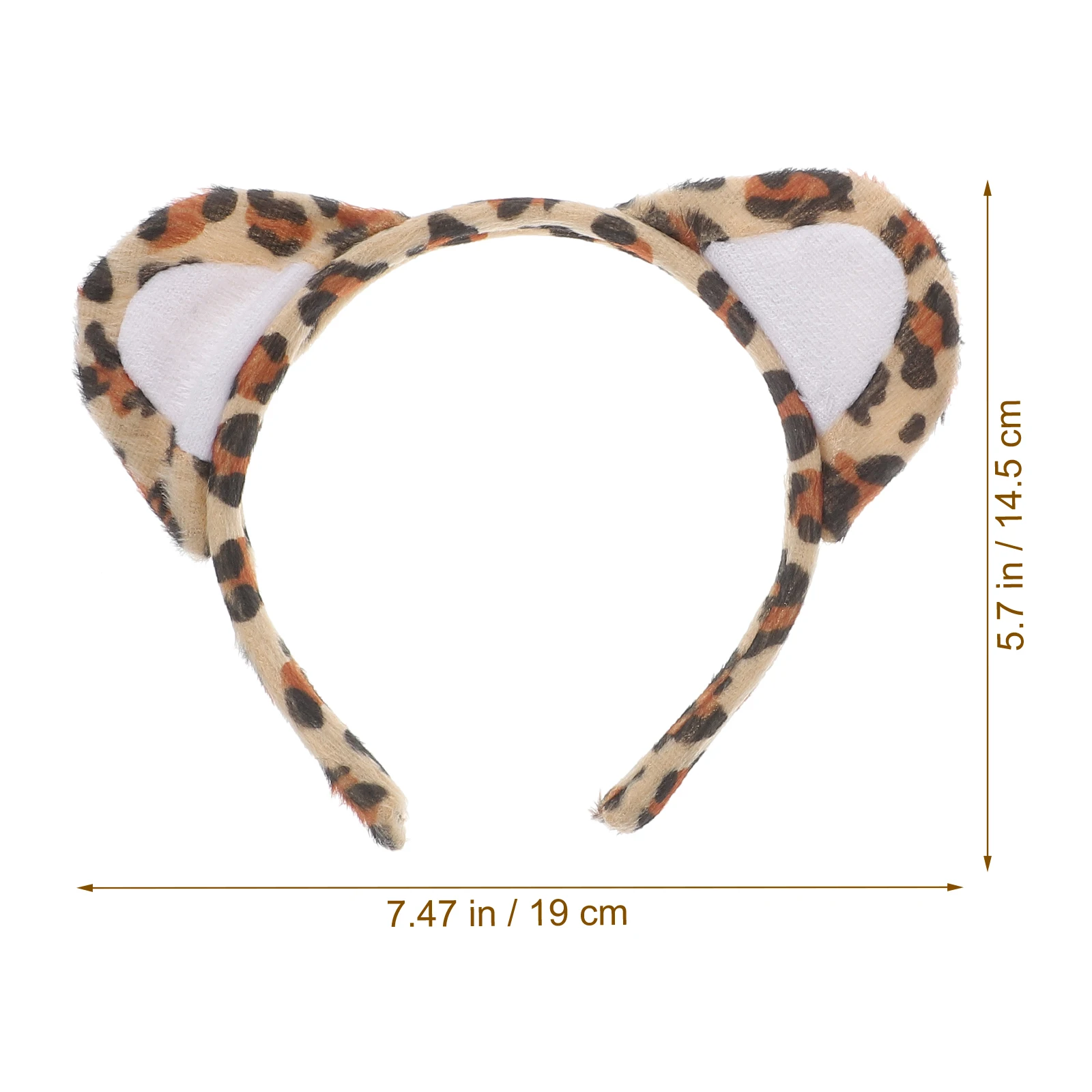 

Tiger Head Hoop Nose Prop Fabric Headband Bow Tie Attachment Animal Ties Leopard Print Accessories