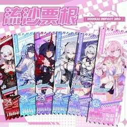 Game Honkai Impact 3rd Elysia Double-sided Pattern Beautiful Waterfall Quicksand Ticket Stand Figure Model Acrylic Desktop Decor