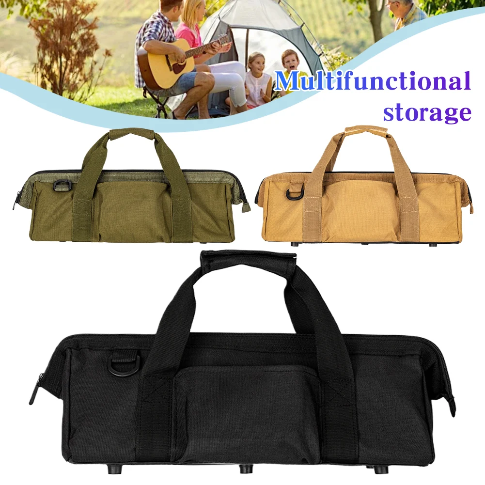 

Tent Stake Storage Bag with Zipper Camping Peg Storage Bag Portable Hammer Stake Wind Rope Peg Holder Bag for Camping Hiking