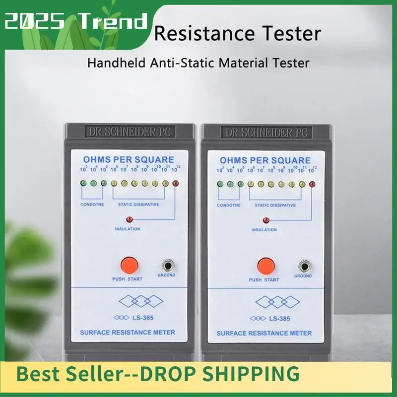 Ad33 quente LS-385 display led testador de resistência de superfície teste antiestático indução ohm medidores teste de resistência com indicação led