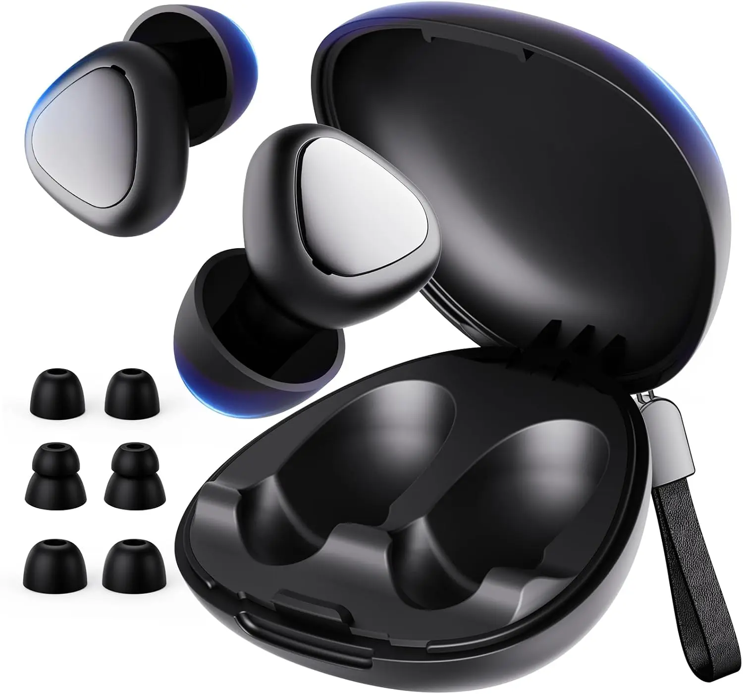 Eayburst Ear Plugs for Sleeping Noise Cancelling Reusable Silicone EarPlug for Noise Reduction with 8Ear Tips EarPlugs for Sleep