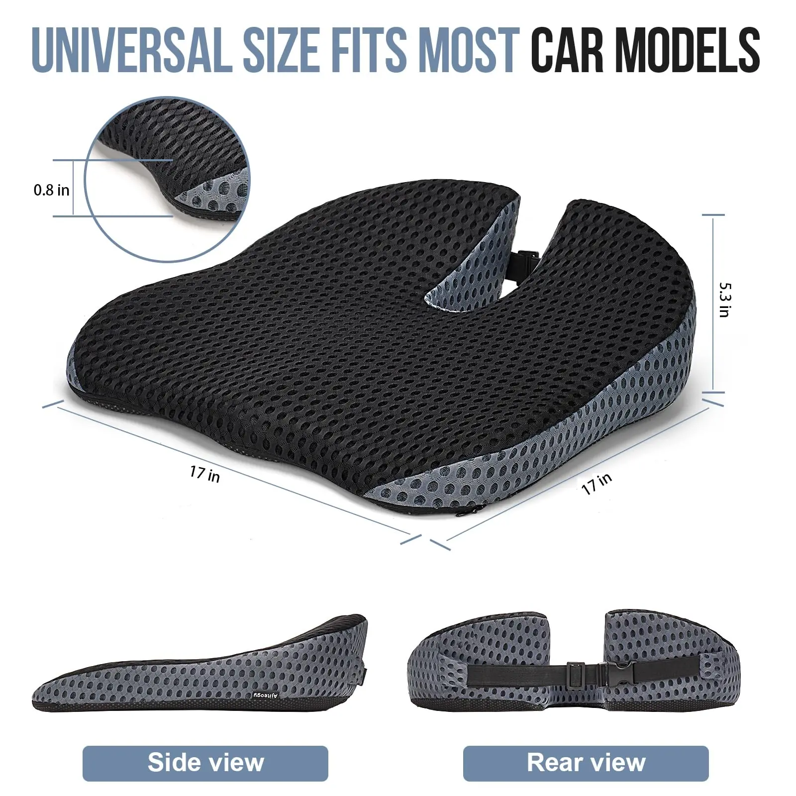 Large Memory Seat Cushion,Car Seat Cushion are Used to Relieve Sciatica, Suitable for Offices, Cars, Wheelchairs, Multi-Purpose