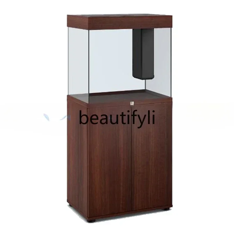 

yj7 Household living room floor ecological square tank silent landscaping glass fish tank aquarium