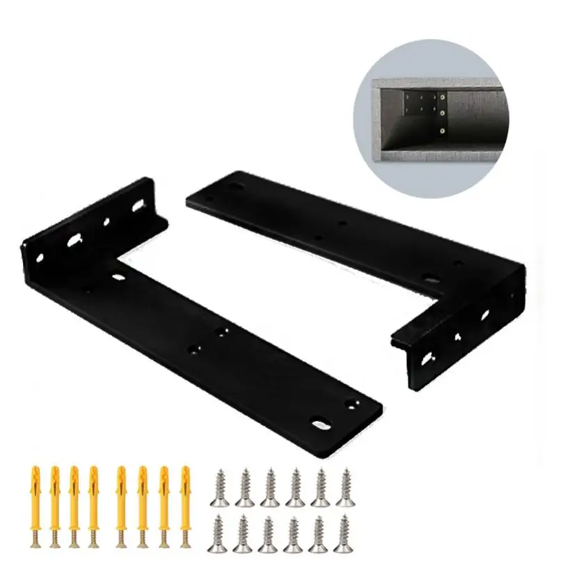 1 Set Dark Grey Heavy Duty Wall Steel Support Bracket for Floating Hung Bath TV Dress Cabinet Furniture Cupboard