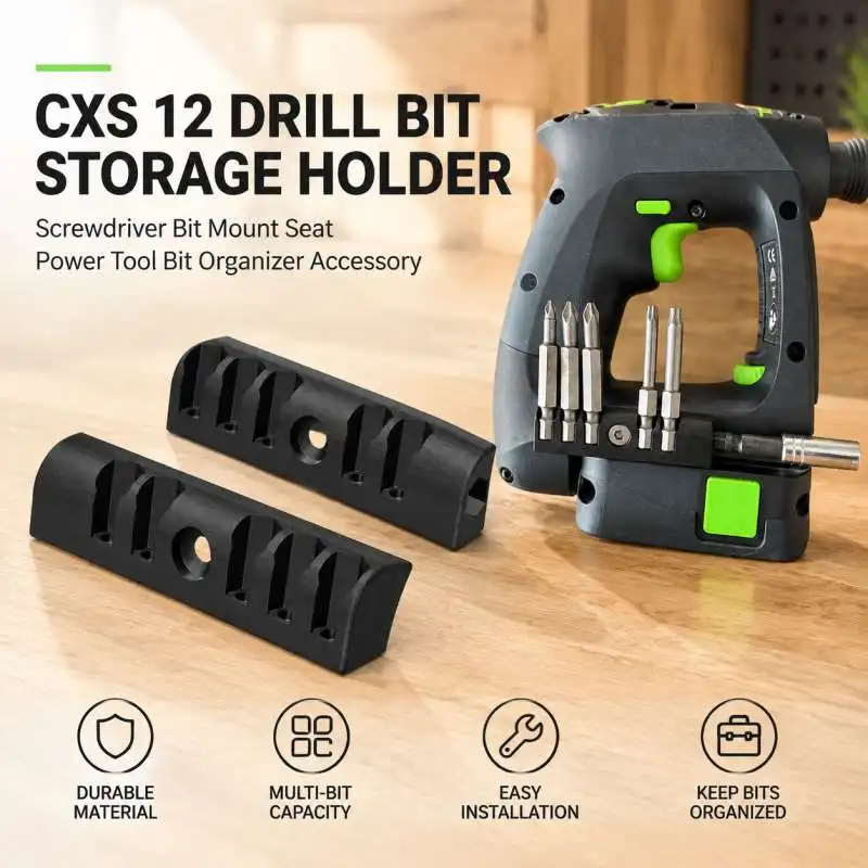 CXS 12 Drill Bit Storage Holder Screwdriver Bit Mount Seat Power Tool Bit Organizer Accessory