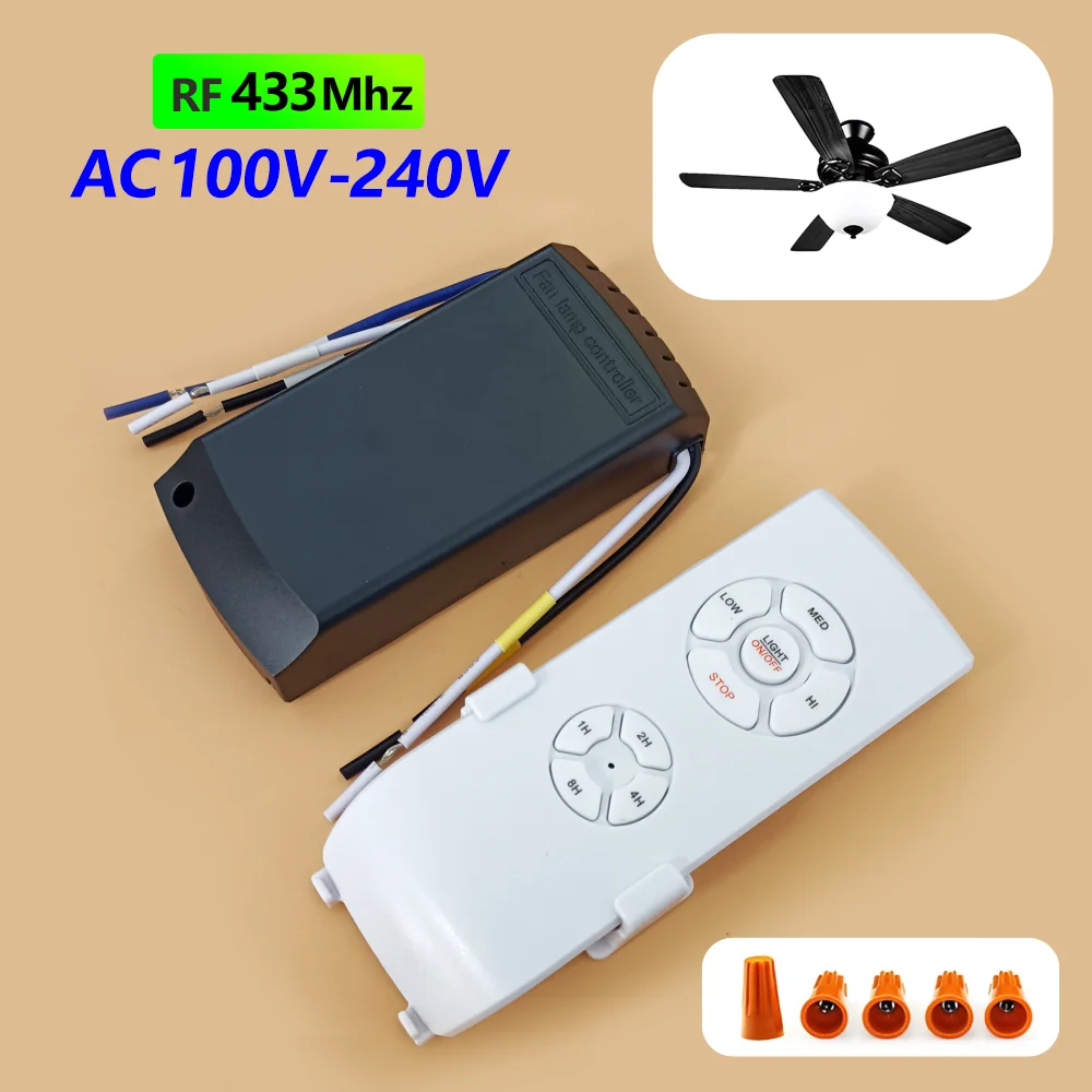 ثلاث سرعات مروحة ضوء التحكم عن بعد مروحة السقف العالمية سرعة المروحة العالمية AC110V/220 فولت تعديل توقيت وظيفة التبديل DIY بها بنفسك