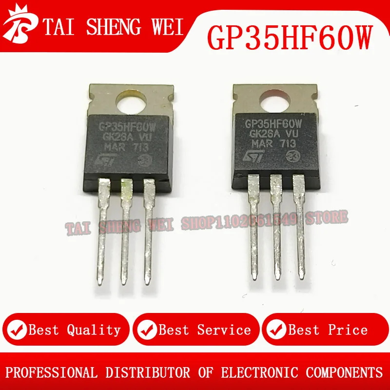 

10pcs GP35HF60W STGP35HF60W TO-220 MOS 35A 600V TO220