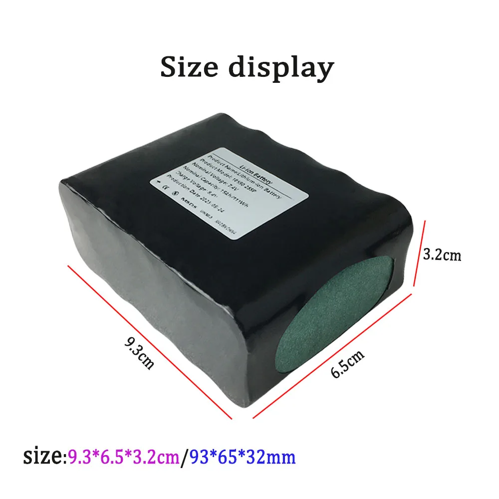 7.4V 15Ah  2S5P 8.4V High Capacity UAV Rechargeable Li-ion Battery for Various RC Airplane Quadrotor XH2.54-3P XT60