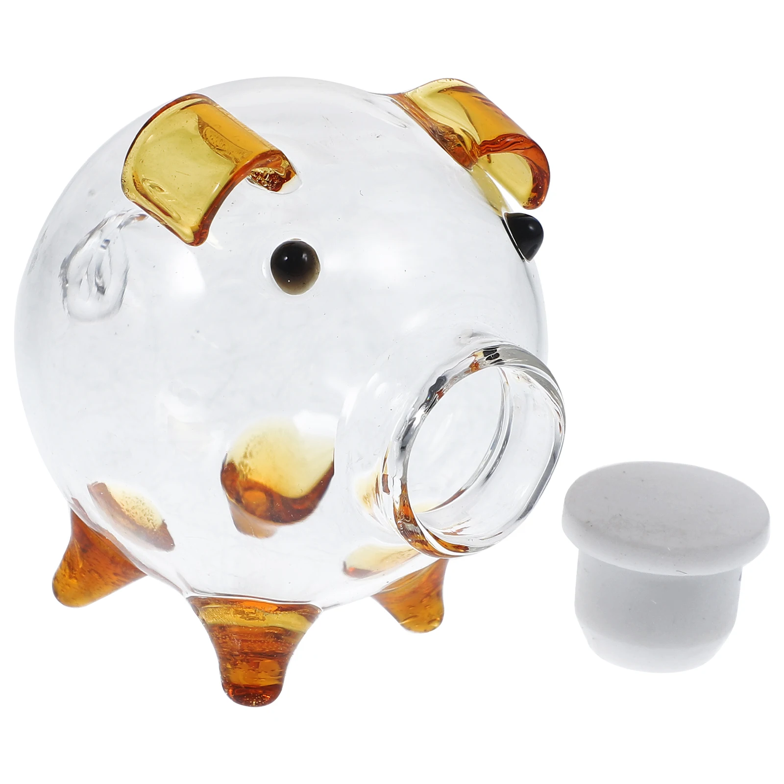 

Creative Pig-Shape Money Box Transparent Glass Piggy Bank Decorative Coin Storage Pot for Kids Clear Piggy Bank