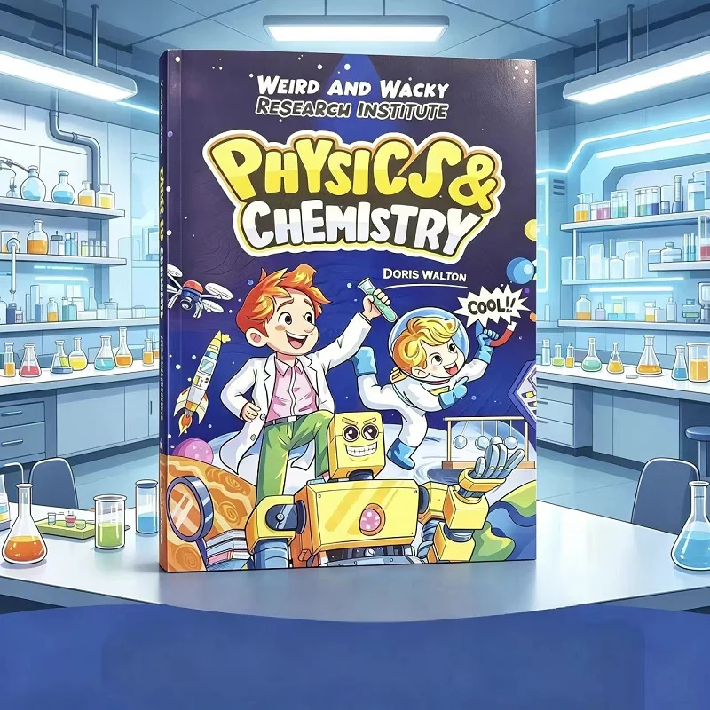 Kids Early Learning Science Comic Book, Elementary Natural Physics Chemistry Educational Reading for Boys and Girls