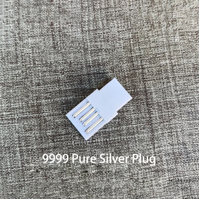 HiFi Audio 9999 Pure Silver Plug Type A Type B  USB A USB B Male Connector Jack Tail Sockect Connector Port Sockect