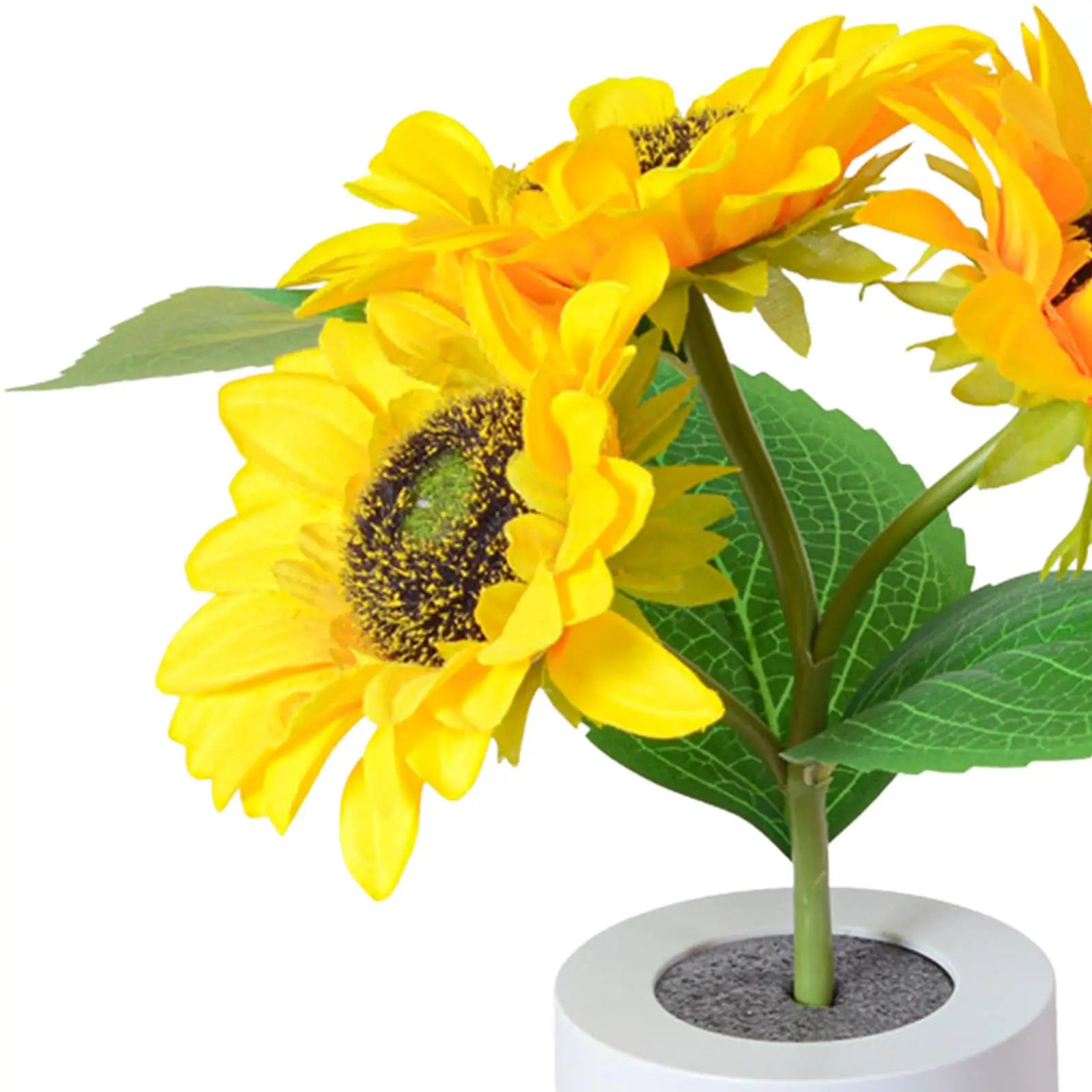 بوعاء عباد الشمس ضوء الليل عباد الشمس الجدول مصباح الإبداعية قابل للتعديل السرير