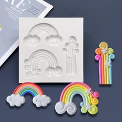 Rainbow Silicone Sugarcraft Mold Resin Tools Cupcake Baking Mould Fondant Cake Decorating Tools