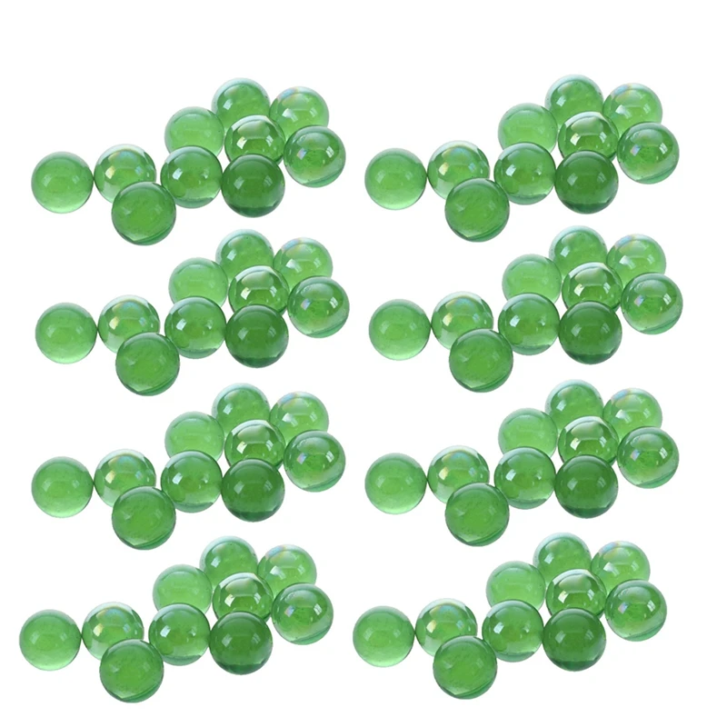 80 Pcs Marbles 16Mm Glass Marbles Knicker Glass Balls Decoration Color Nuggets Toy Green