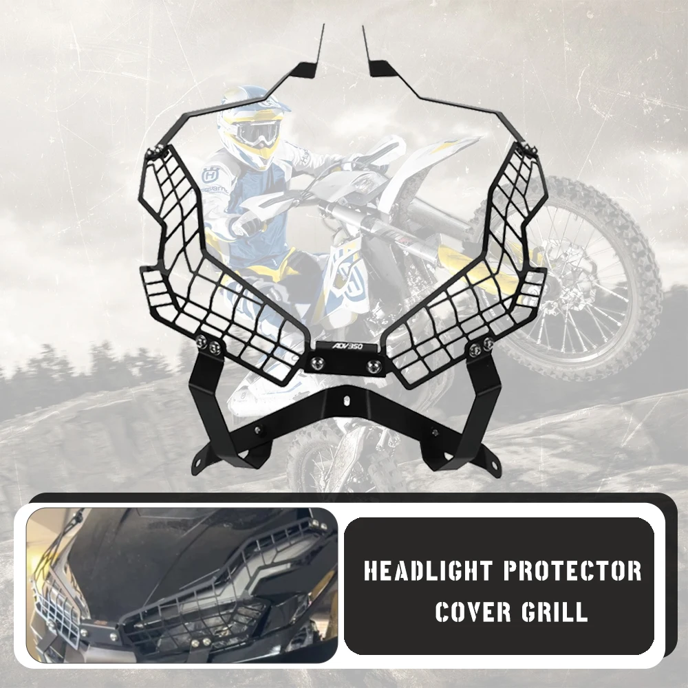 

Для HONDA ADV350 ADV 350 ADV-350 2022 2023 2024, детали для скутера, передняя фара, решетка лампы, защитная крышка, сетка