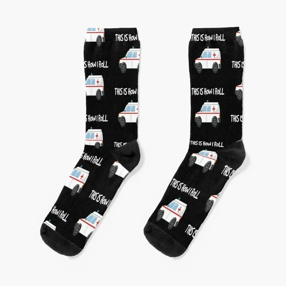 

Funny EMTs This Is How I Roll Paramedics graphic Socks Sports Thermal man winter compression hockey Socks Girl Men's