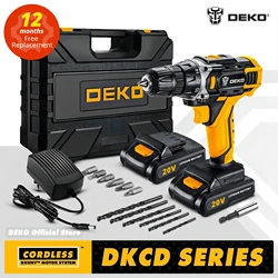 DEKO Cordless Drill 12V 16V 20V Mini Wireless Power tools DC Lithium-Ion Battery Electric Screwdriver Home DIY Drilling Machine