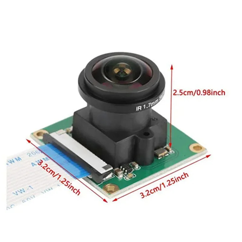 GO-5MP ov5647 para módulo de câmera raspberry pi com lente grande angular 175 graus peças de reposição acessórios 1 peça