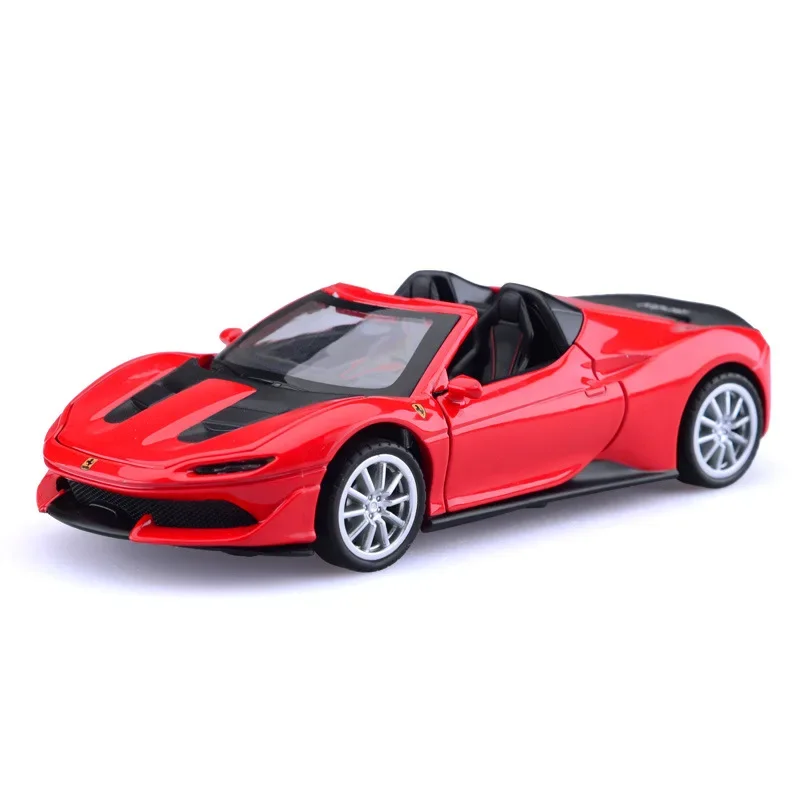 1:32 Ferraris J50 Supercar Model Alloy Car Die Cast Toy Car Model Sound and light Pull Back Children\'s Toy Collectibles