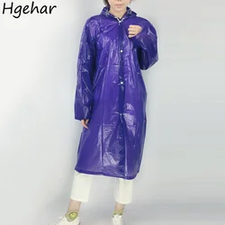 Raincoats Unisex Long Hooded Rain Jackets Thickened Oxford Waterproof Poncho Women Men Travel Outdoor Portable Reusable Rainwear