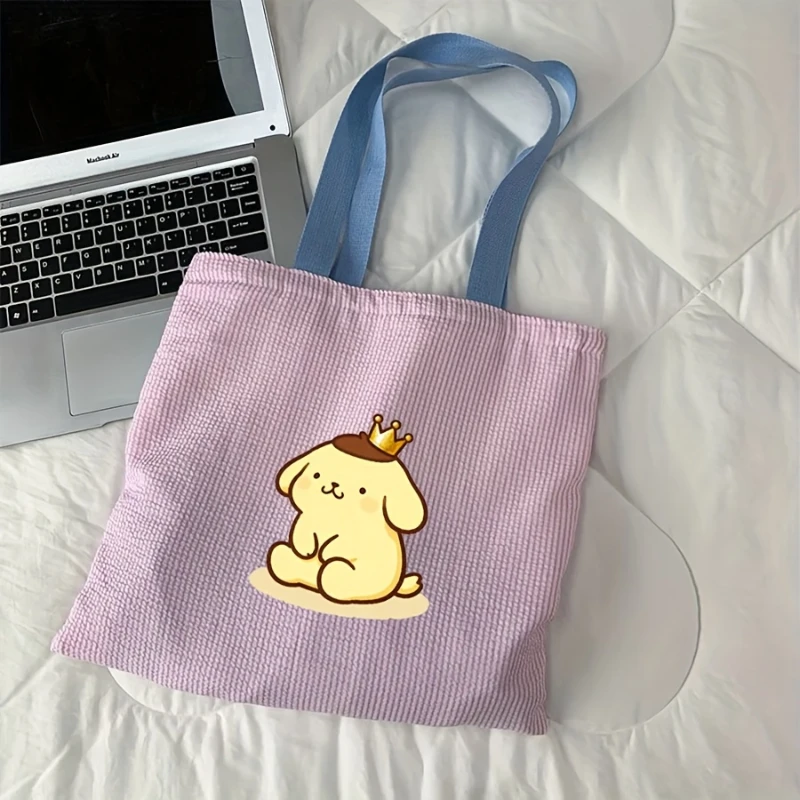 

Hello Kitty Cute Canvas Shoulder Bag, Women's Portable Handbag for Daily Shopping Y2K Canvas Bag