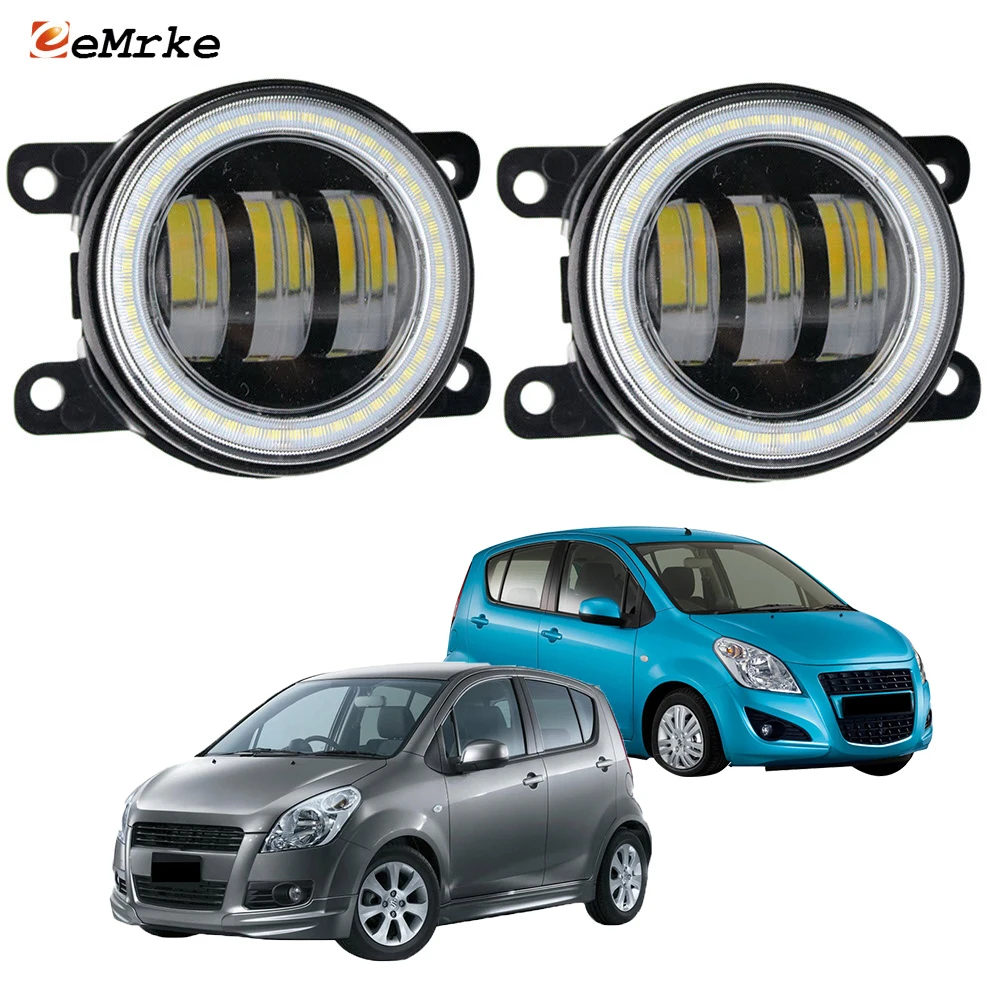 

Led Angel Eyes DRL Driving Light Car Anti Fog Lamp Assembly Headlight Lens for Suzuki Splash XB/EX Ritz ChangHe Spla 2008-2015