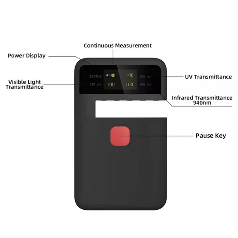 【A56X】Alat Ukur Transmisi Film Kaca Solar Meter VLT UV IR Rejection Tester Portabel CT-23 Presisi Tinggi