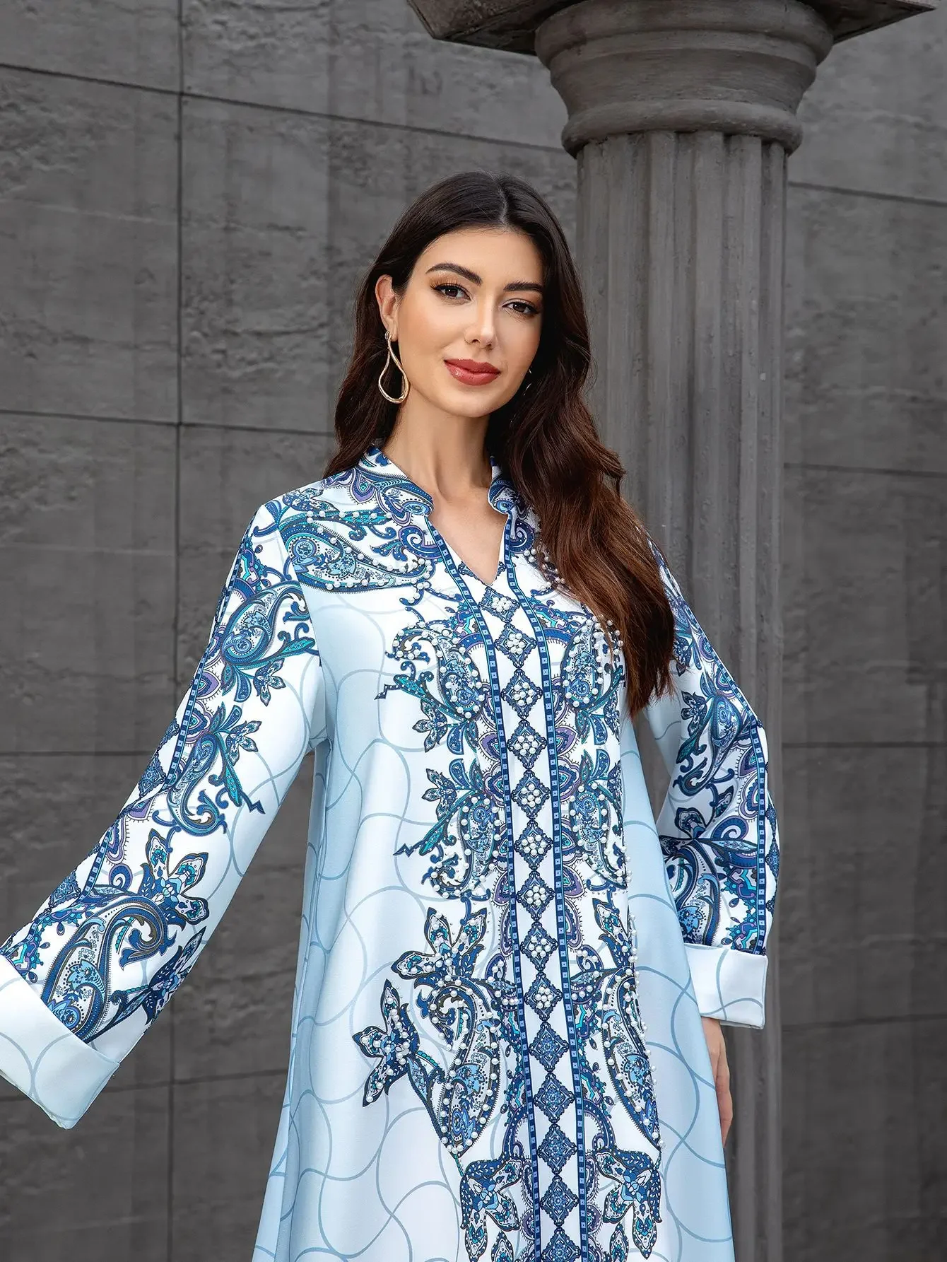 Eid Women Dress Abaya Muslim Ramadan Jalabiya Print Beading Party Dresses Dubai Long Robe Morocco Kaftan Vestidos Largos 2026