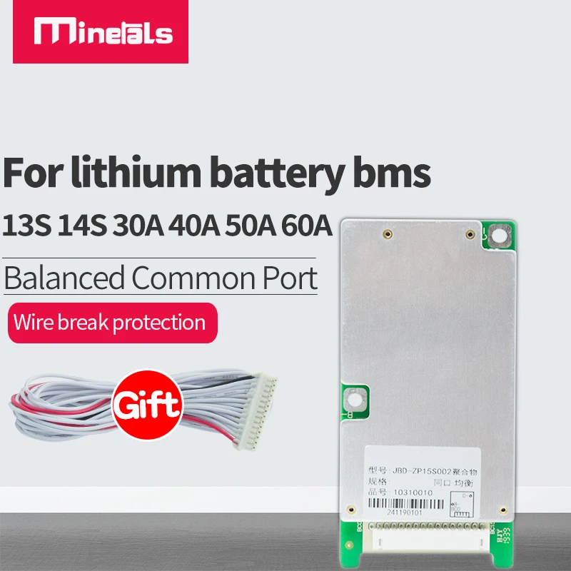 pcm 14S 54V Li ion BMS PCM 48V ternary polymer common port 30A 40A 50A electromobile lithium battery protection board