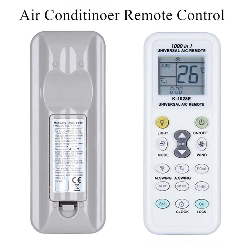 K-1028E Remote Controller Universal 1000 in 1 A/C Remote Control LCD Controller For Air Conditioner Low Power Consumption