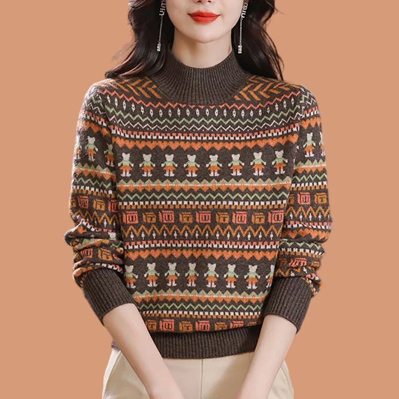 

Свободный вязаный кардиган с круглым вырезом для женщин, тонкий свитер-основа, верхняя одежда в стиле мультфильмов и аниме, осень-зима, новинка