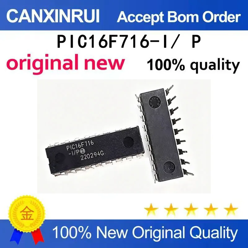 

（5-100 pieces）Brand new original PIC16F716-I/P PIC16F716 DIP-18 8-bit microcontroller chip