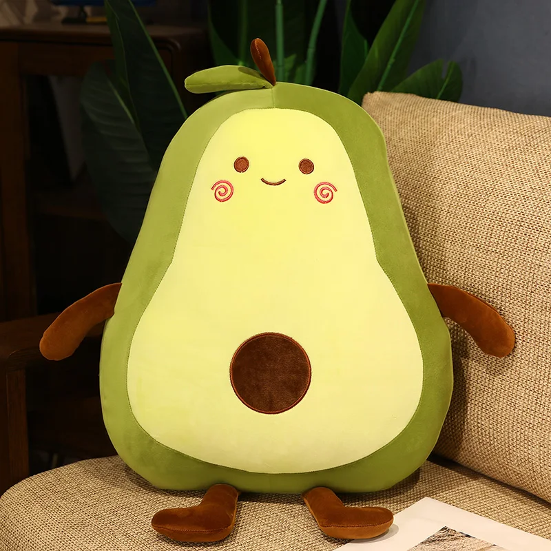 50-100cm Kawaii Giant Avocado Plush Toys Stuffed Fruit Soft Doll Big Sleeping Pillow Cute Birthday Gifts for Girls Bedroom Decor