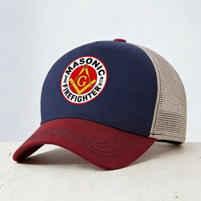 Masonic Freemason hat Freemasonry First Responder Firefighter Fireman Baseball Cap Fashion Masonic men Mesh Breathable hats