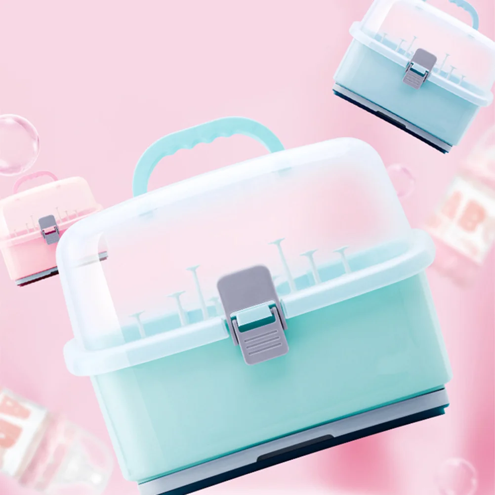 

Safe Portable Baby Milk Bottle Storage Case Large Capacity Milk Bottle Box Travel Storage Container for Home Outdoor Green