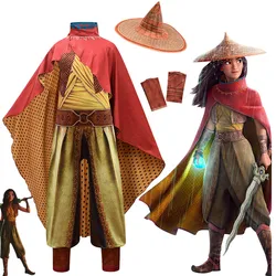 2024 Rayaing and The Last Dragon Costumes girl Halloween Costumes for Kids Fancy Party Costume Raya Cosplay Fantasia costumes