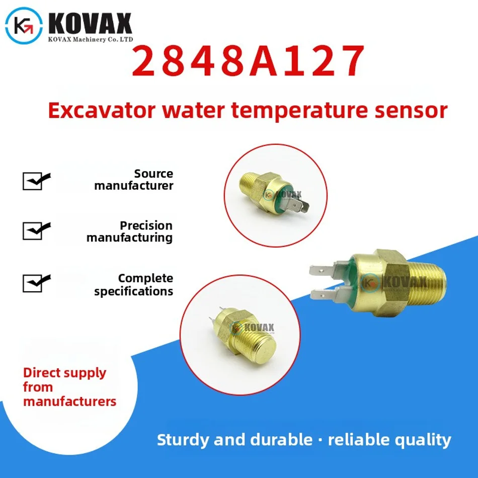 

Fits 2848a127 Excavator Water Temperature Sensor 3054c 1104t 1103c Spare Parts