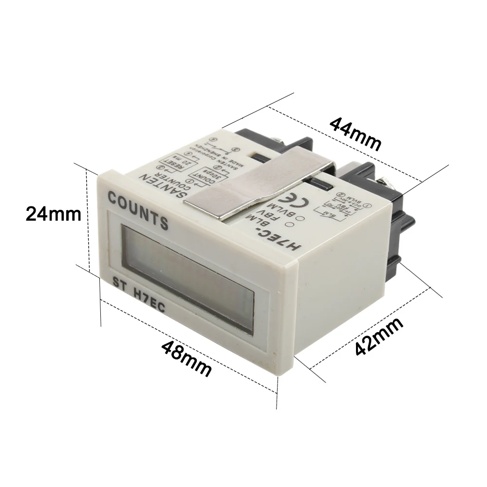 Multifunctional H7EC-6 /8 Vending Digital Electronic Counter Count Meter H7ET-6 /8 digits Digital Electronic time Counter