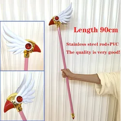 90cm Birds Head Magic Wand Cardcaptor Sakura Clear Card Kinomoto Sakura Cosplay Star Dream Stick Halloween Cosplay Props